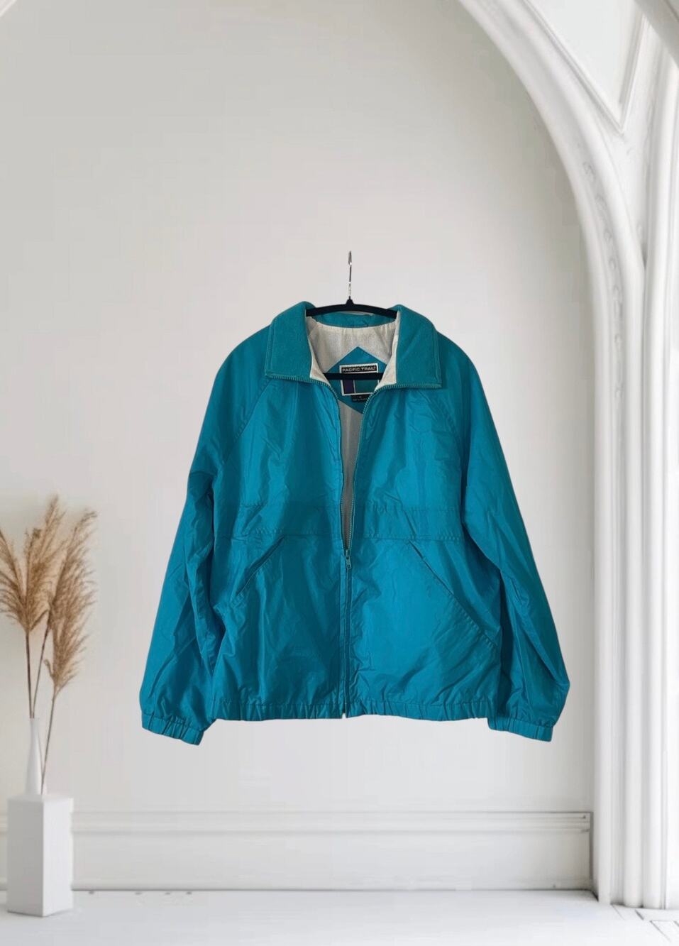Vintage Pacific Trail windbreaker jacket aqua color Medium